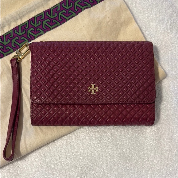 Tory Burch Red Quilted Clutch - Picture 2 of 10